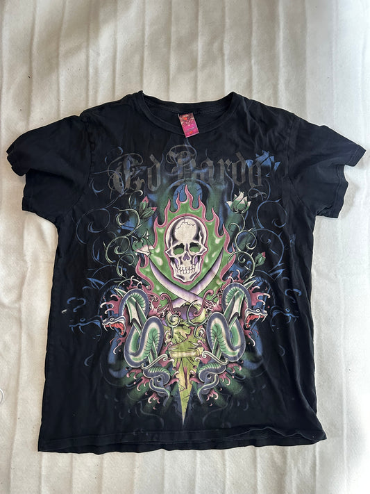 Fire & Skulls Ed Hardy Tee