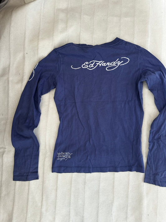 Ed Hardy Fitted Long Sleeve Top