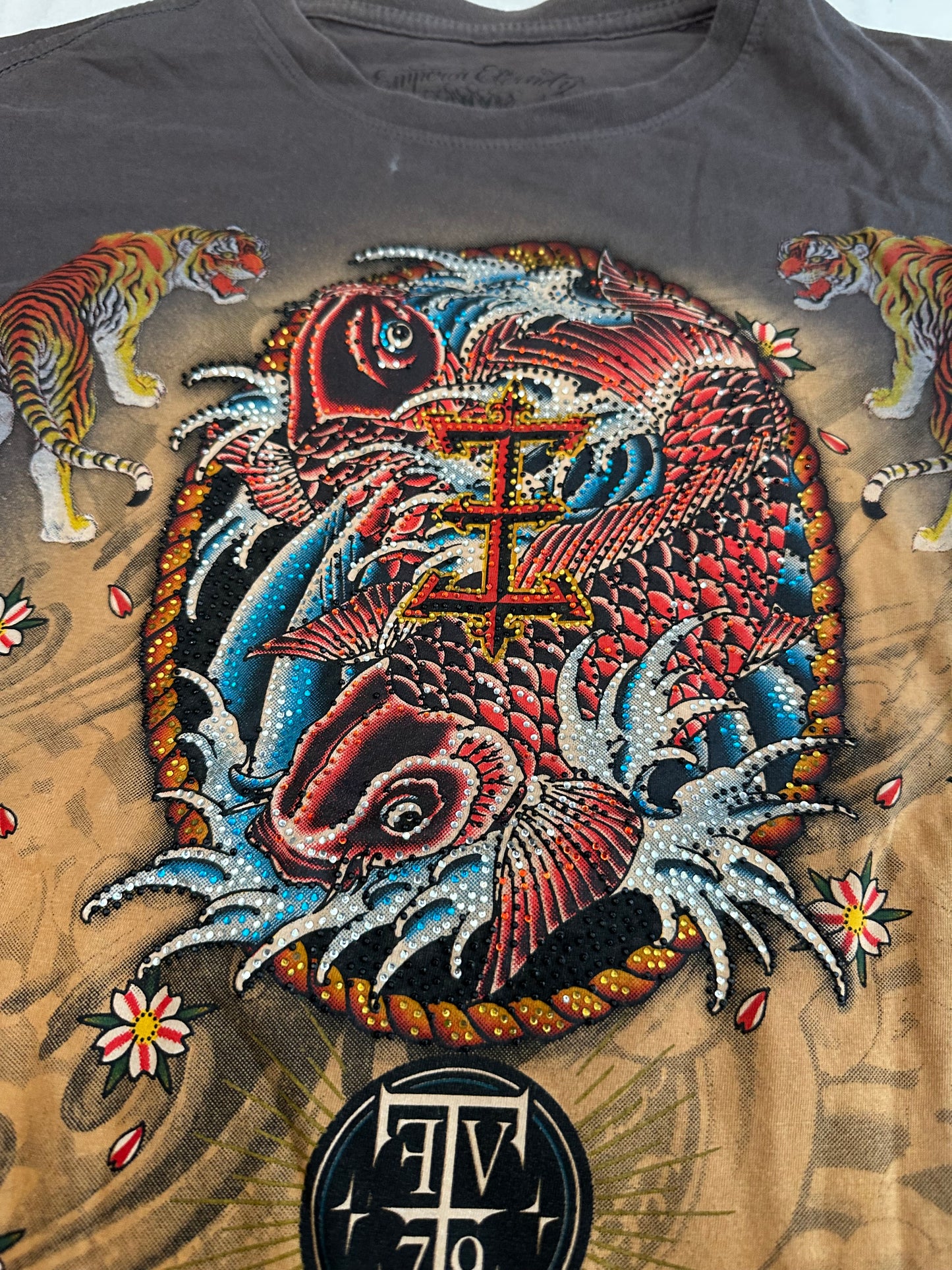 Gorgeous Koi Fish Diamonte Tee