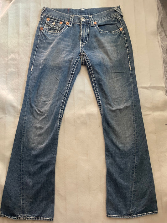 Light Wash True Religion Flares 34x32