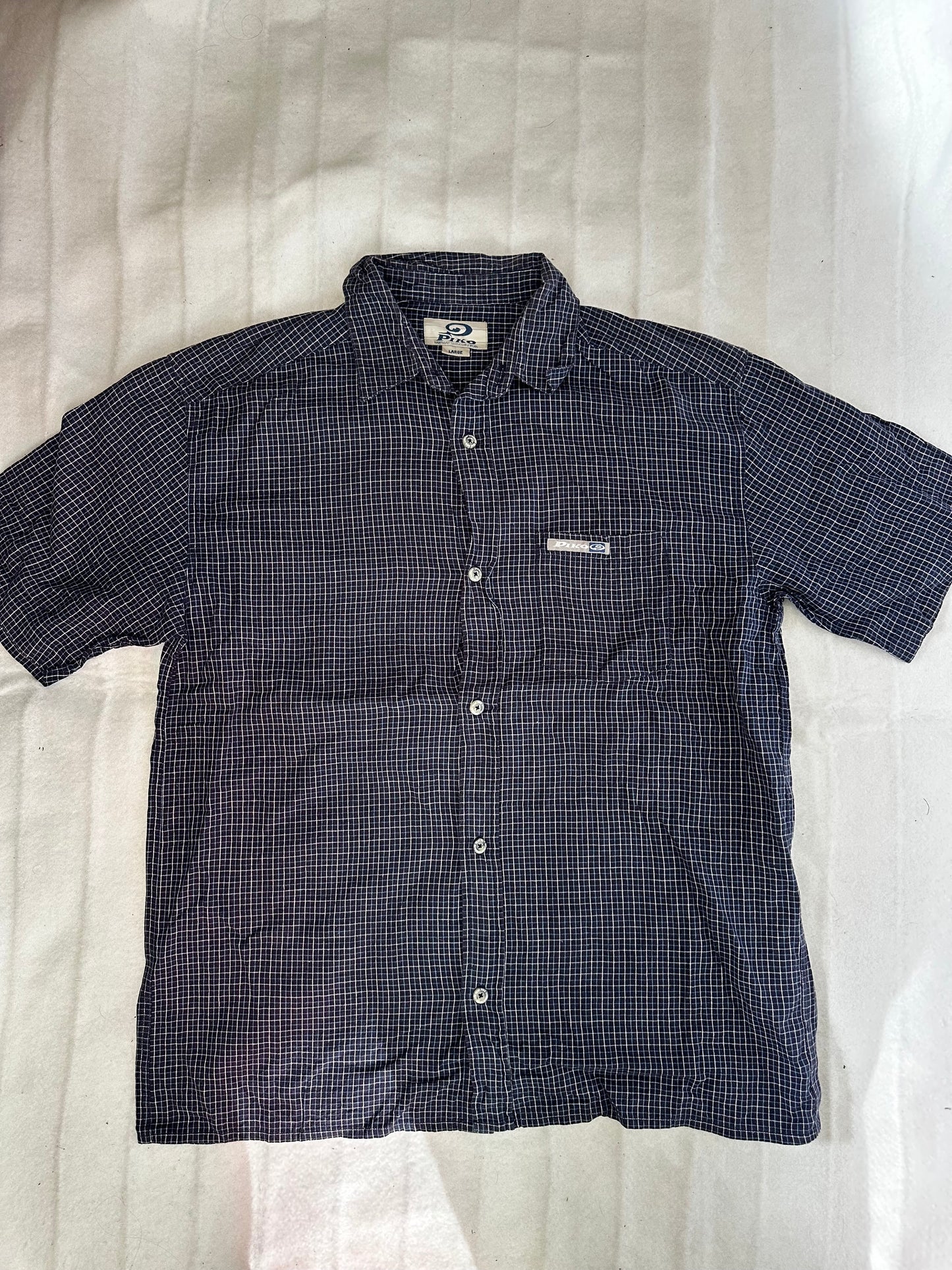 Blue Piko Button Up