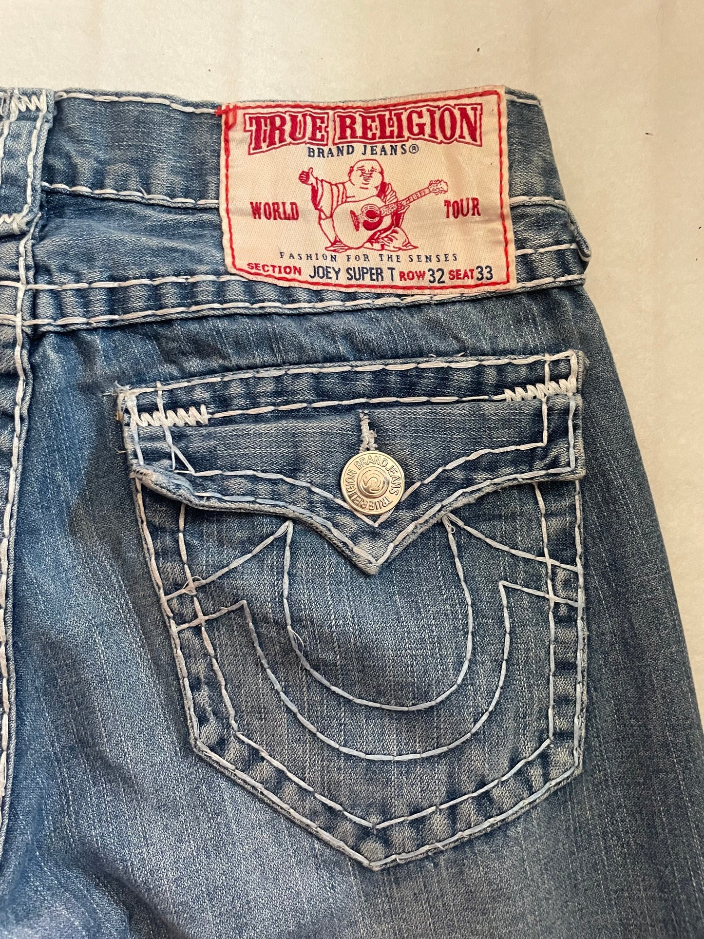 Light Wash True Religion Flares 34x32