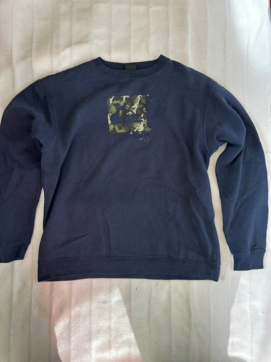 Quiksilver Camo Splatter Crew Jumper Size 16