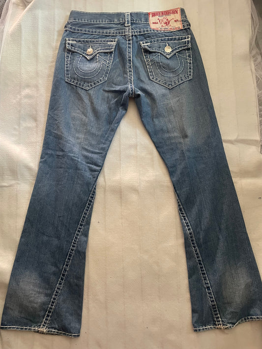 Light Wash True Religion Flares 34x32