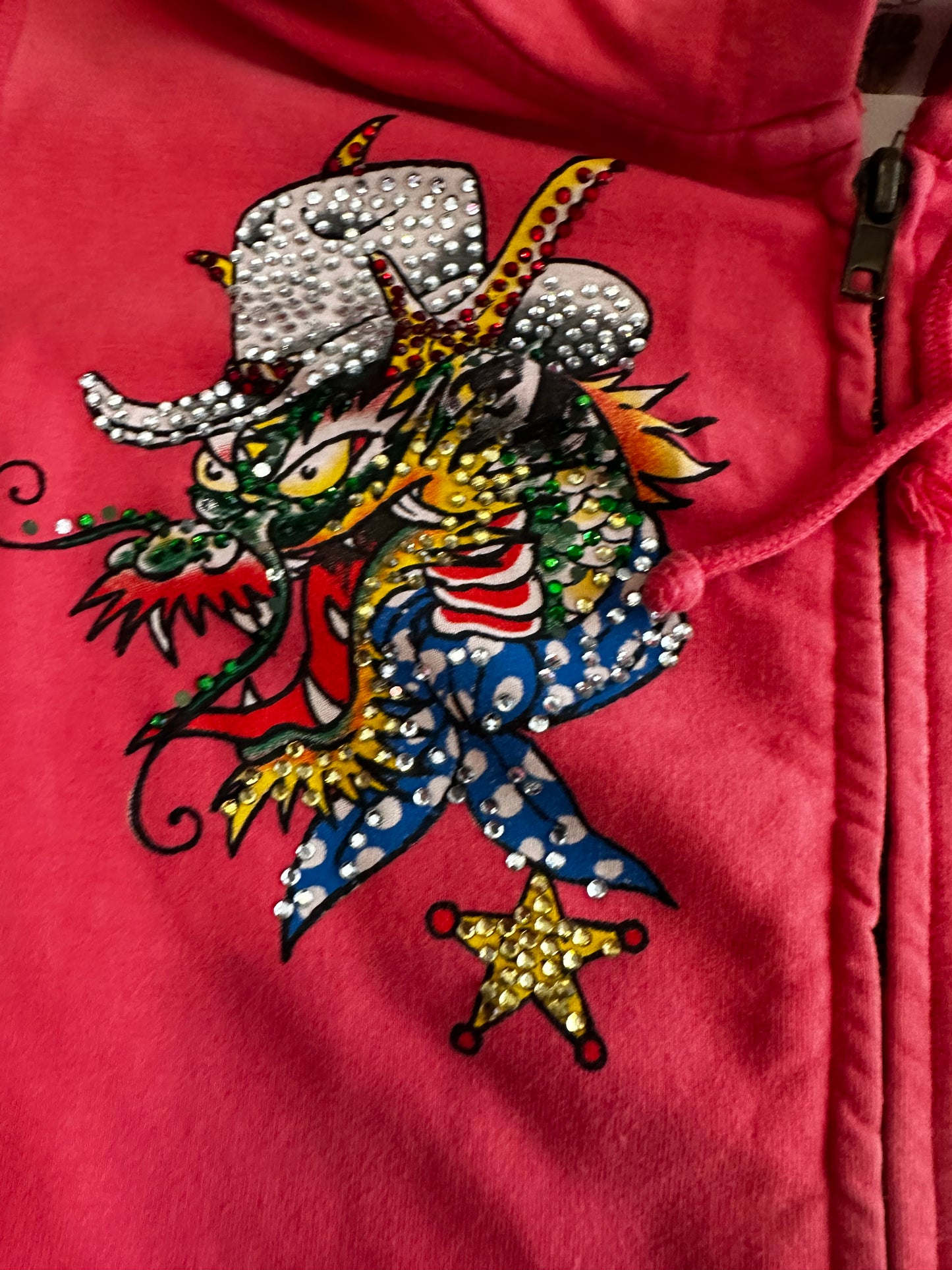 Pink/Peach Diamonted Ed Hardy Jacket