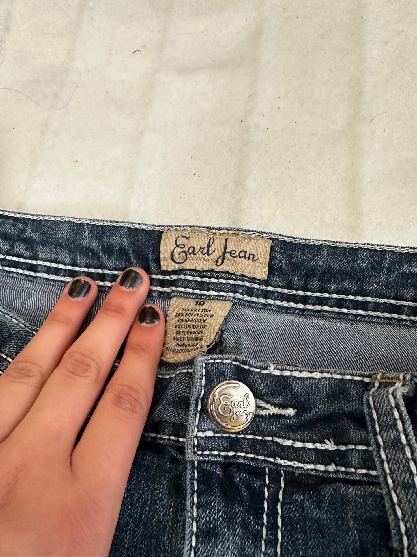 Earl Jean Mini Skirt 10’