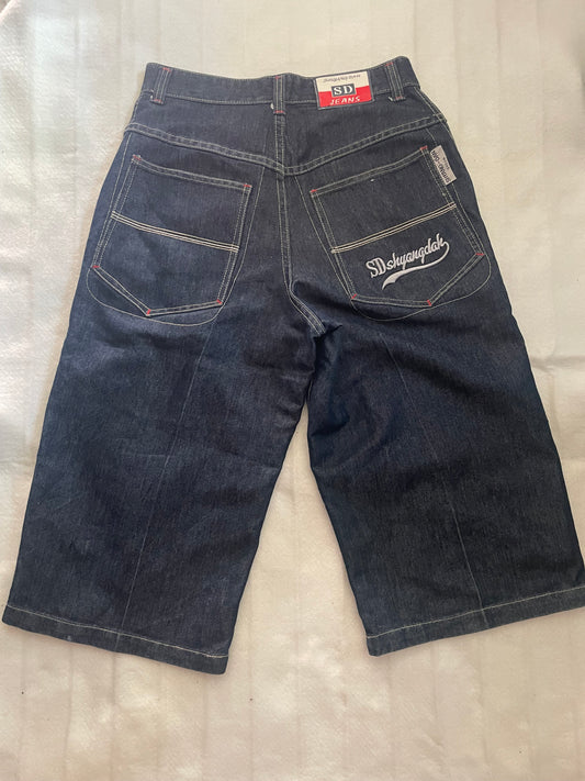 Shyang-dah White Stitched Jorts 30’
