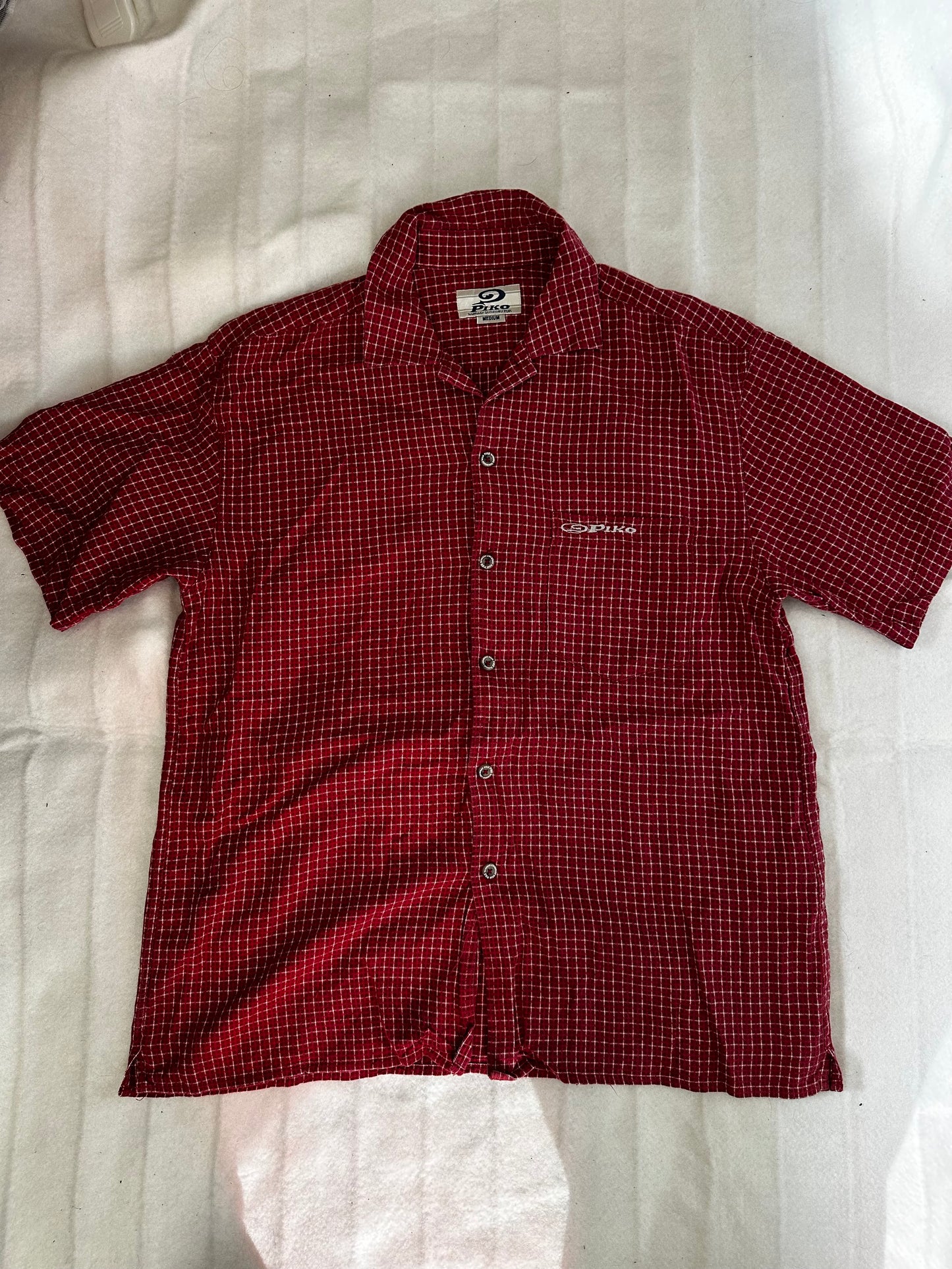 Red Piko Button Up