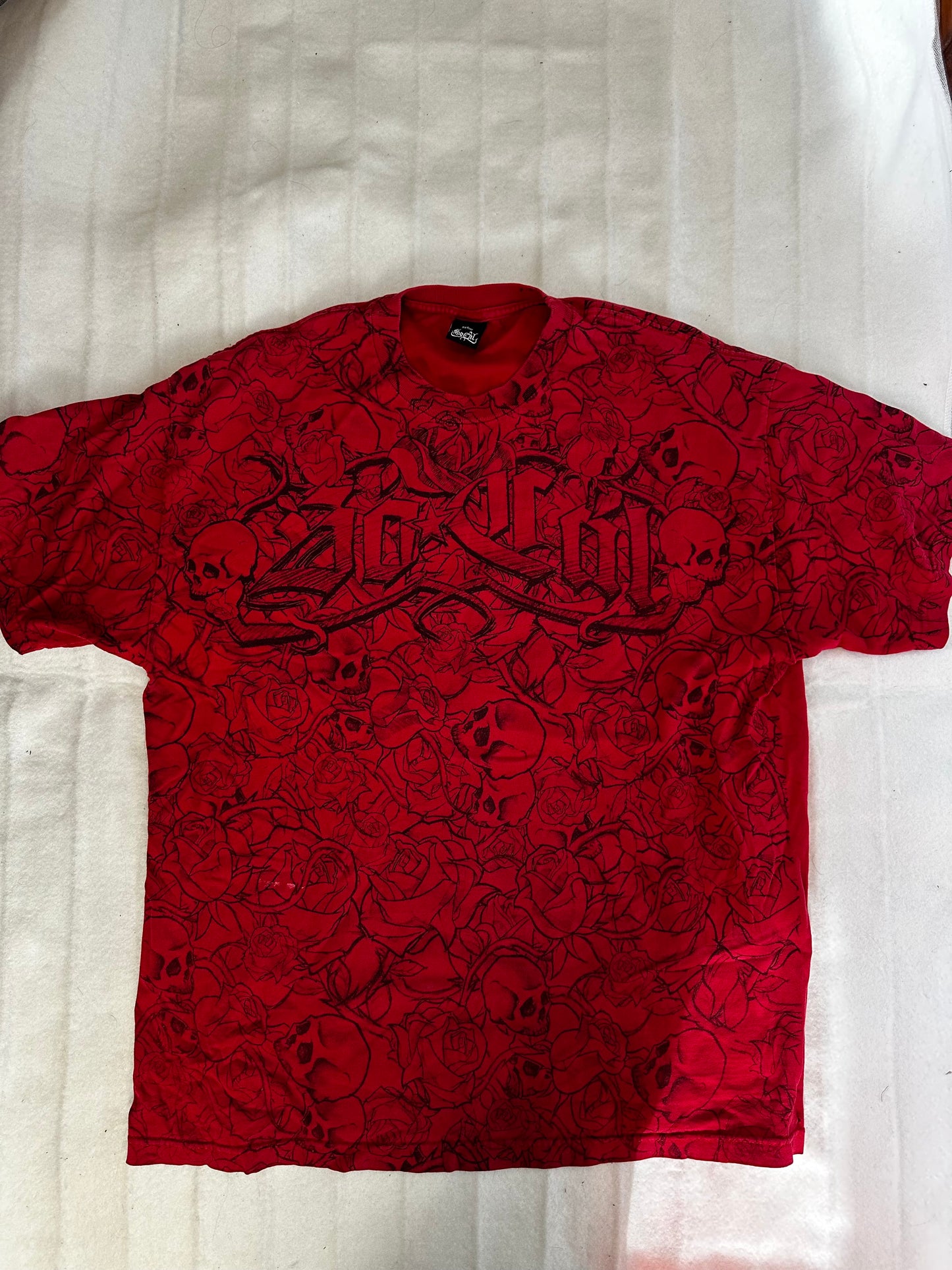 Red Gothic No Fear Tee
