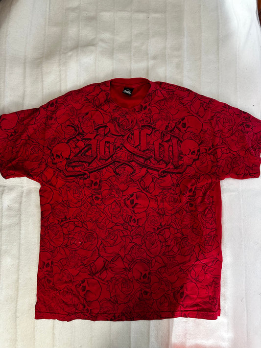 Red Gothic No Fear Tee