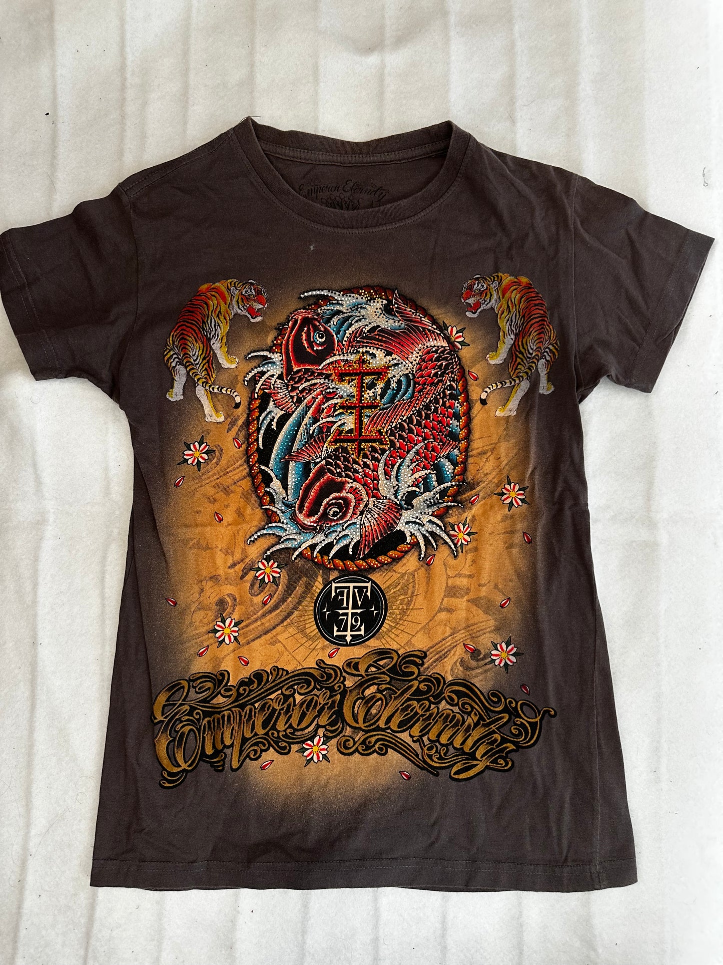 Gorgeous Koi Fish Diamonte Tee