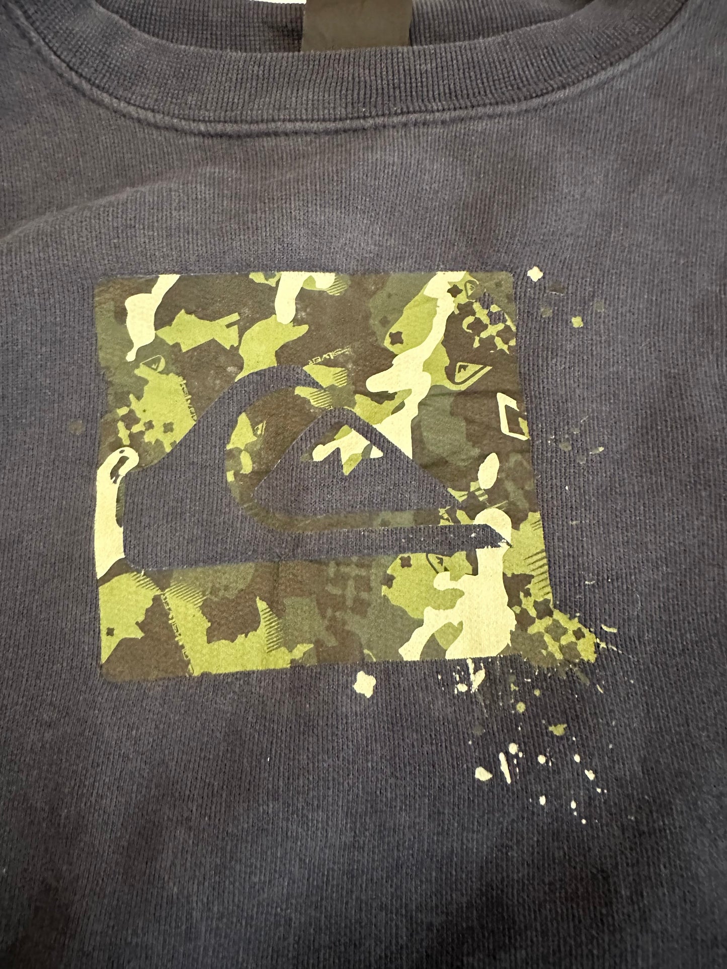 Quiksilver Camo Splatter Crew Jumper Size 16