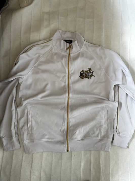 DJ Honda White & Gold Zip Up